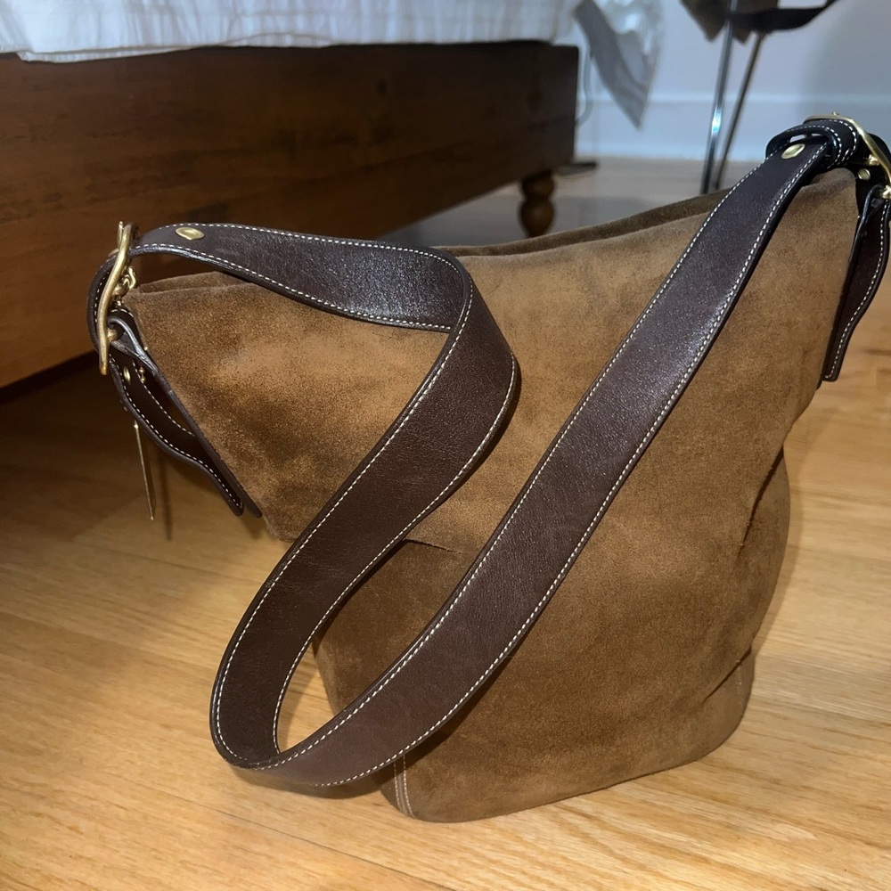 Brown suede vintage coach legacy  bag